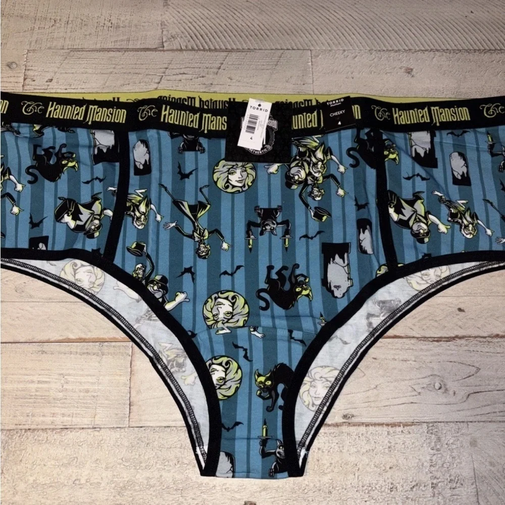 NWT TORRID Cheeky Pantie Sz 4X Blue Disney Haunted Mansion